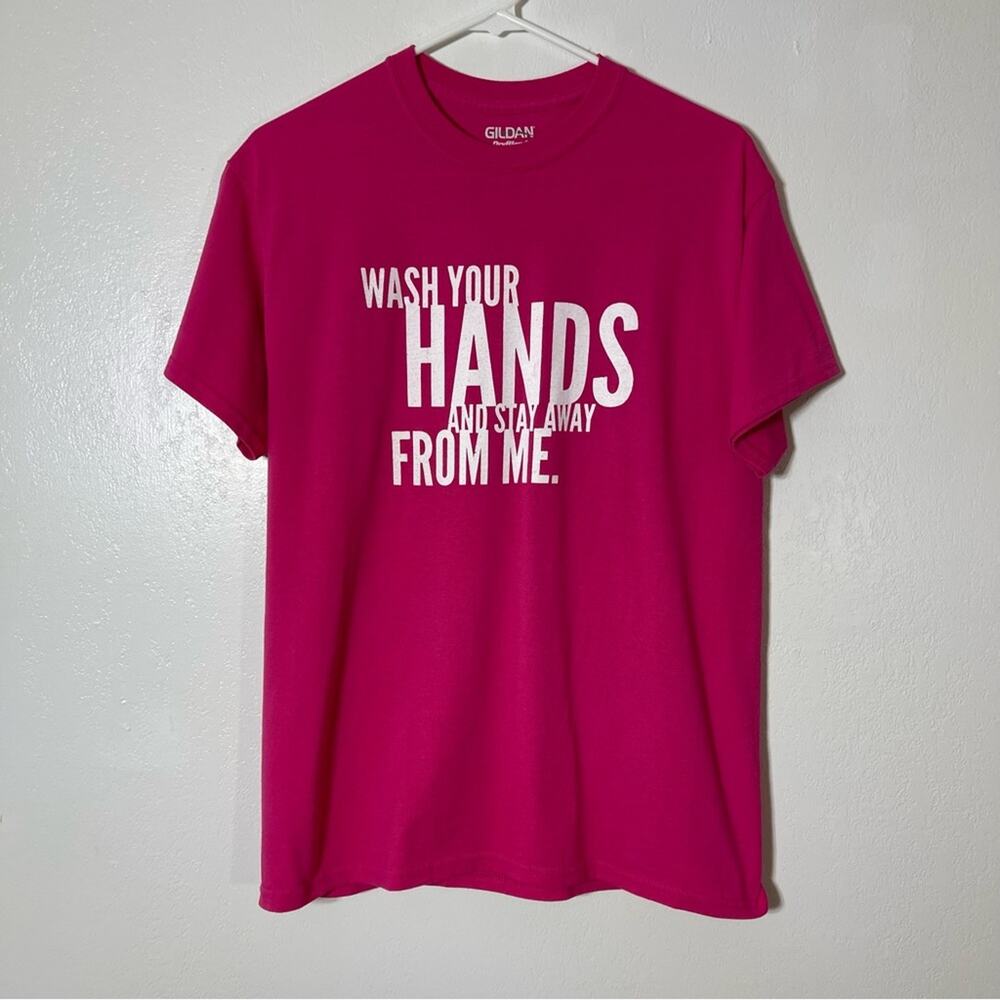 Gildan, Wash Your Hands T-Shirt. Size Medium. In excellent condition!